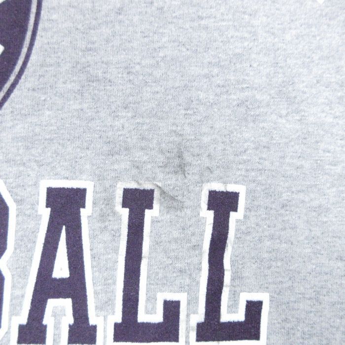S/古着 半袖 Tシャツ メンズ ホーリークロス 大学 ベースボール クルーネック グレー 霜降り 22jul05 中古 7OF_画像4