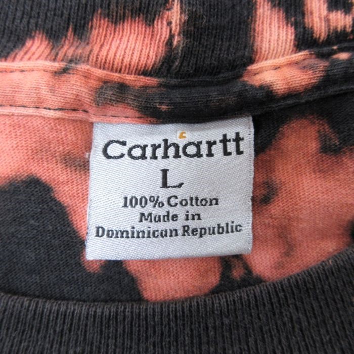 XL/古着 カーハート Carhartt 半袖 ブランド Tシャツ メンズ ワンポイントロゴ 胸ポケット付き 大きいサイズ コットン クルーネック 黒 3OF_画像4