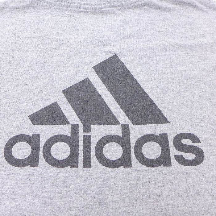 XL/古着 アディダス adidas 半袖 ビンテージ Tシャツ メンズ 00s ビッグロゴ クルーネック グレー 霜降り 22apr05 中古 7OF_画像3