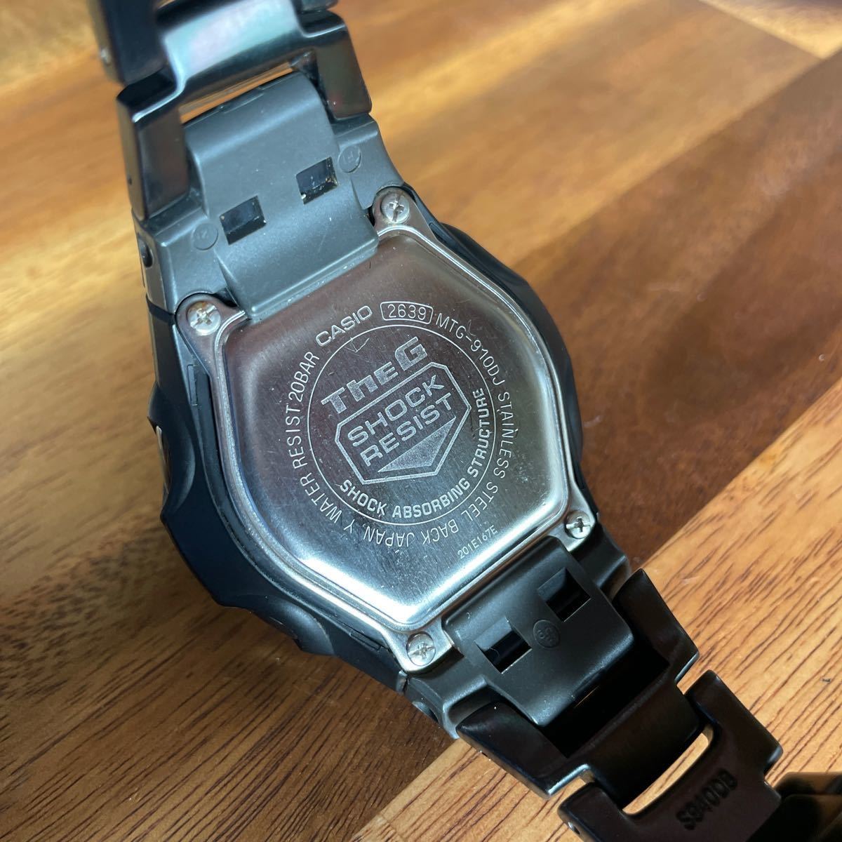 【1円スタート】CASIO G-SHOCK MTG-910DJ 電波ソーラー 稼動品 ブラックフォース_画像8