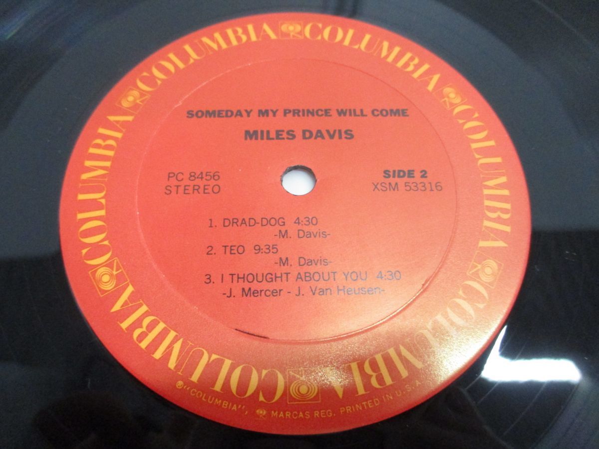 ▲01)Miles Davis Sextet/Someday My Prince Will Come/マイルス・デイヴィス/PC 8456/LPレコード/US盤/米盤/ジャズ/アナログ盤_画像3