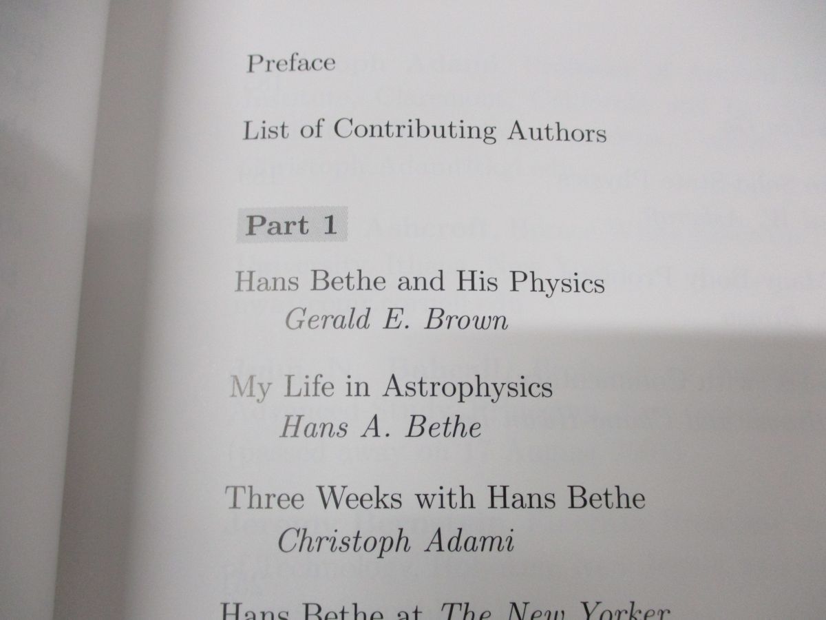 ●01)Hans Bethe And His Physics/Gerald E Brown/Chang Hwan Lee/World Scientific/洋書/ハンス・ベーテとその物理学_画像3