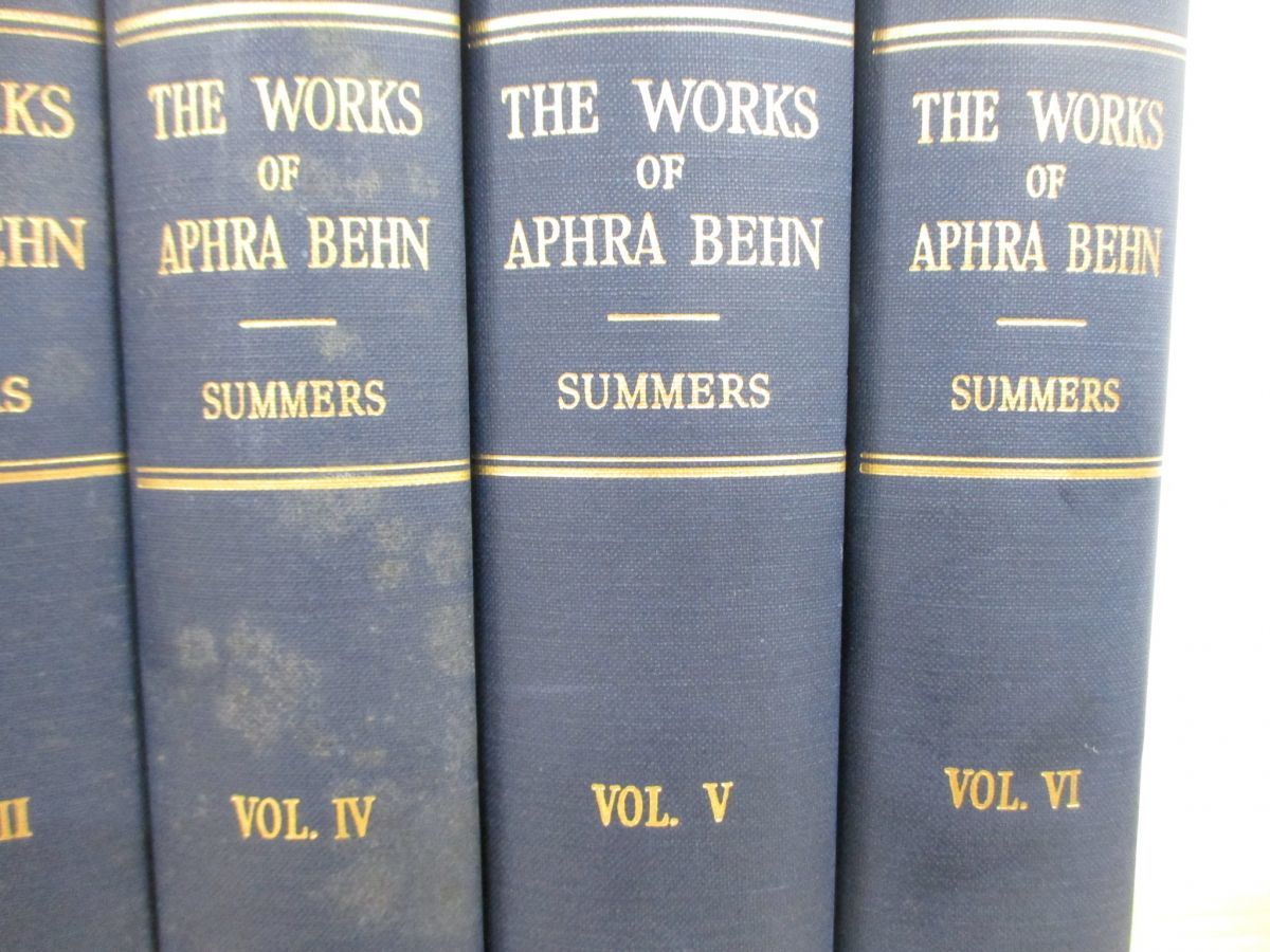 ▲01)THE WORKS OF APHRA BEHN 全6巻セット/montague summers/Phaeton Press/1967年/アフラ・ベーン作品集/洋書_画像3