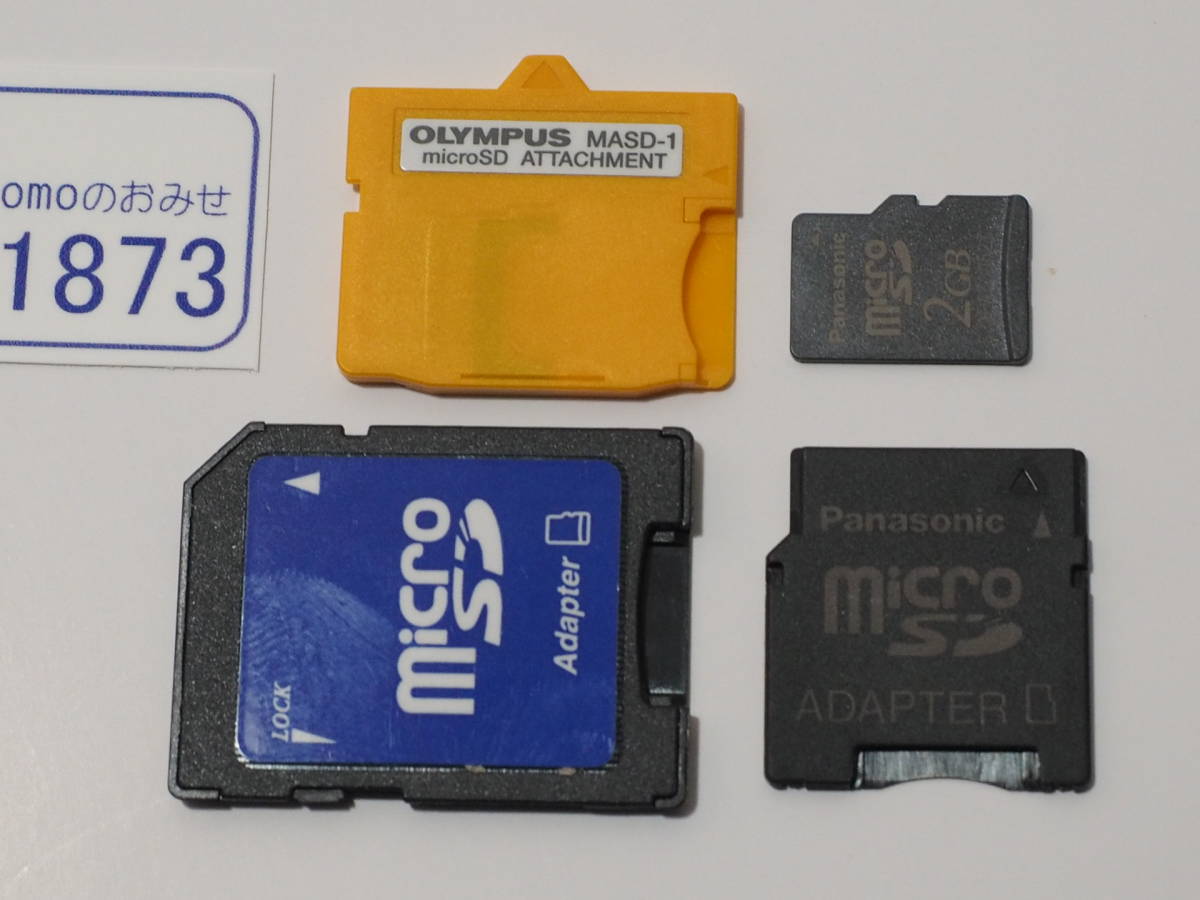 * camera 1873* Olympus MASD-1(microSD card adaptor ).SD adapter .2GB. microSD card. set operation has been confirmed Used ~iiitomo~