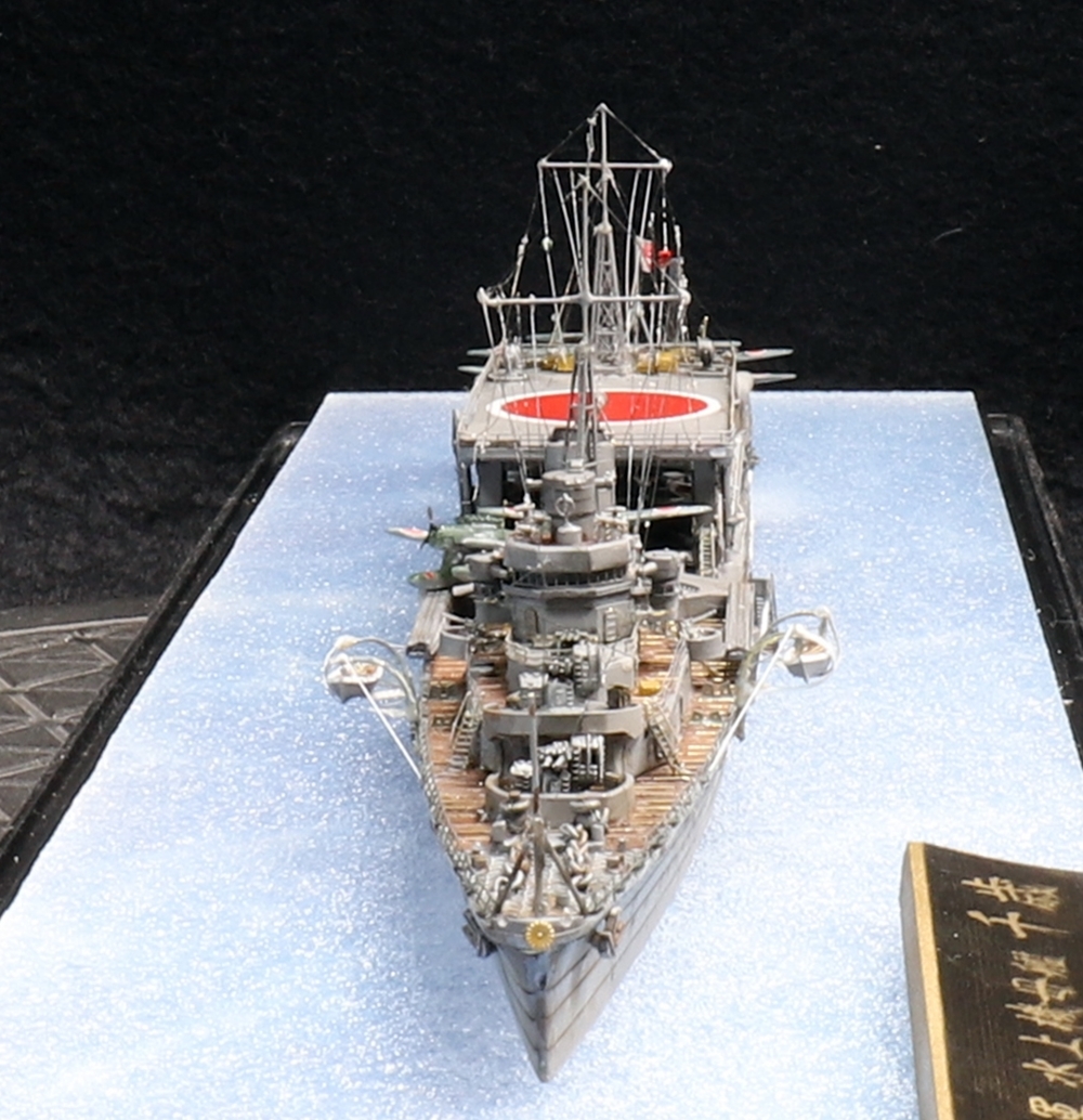 1/700 日本海軍 水上機母艦 千歳 ウォーターラインモデル 海上ジオラマ制作完成品（ケース付き）_画像10
