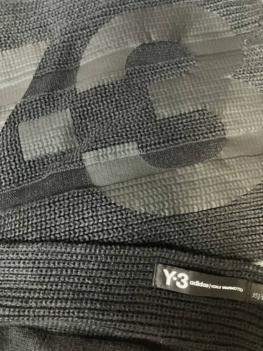 Y-3・adidas×Yohji Yamamoto マフラー　ストール ロゴ柄　ブラック_画像3