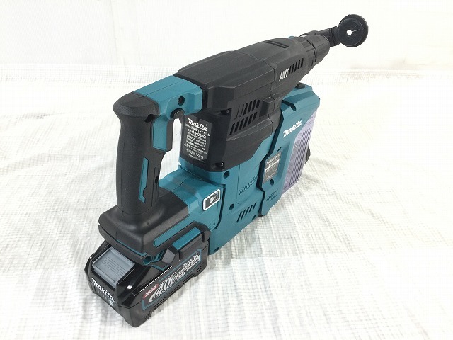 ☆中古品☆makita マキタ 40Vmax 30mm 充電式ハンマドリル HR008GRMXV バッテリ2個(4.0Ah) 充電器 集じんシステム 無線連動機能付き 83162_画像6