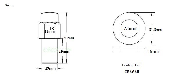 新品 CRAGAR S/S クレーガー ストレートナット 同型ワッシャー 7/16 7-16 Chevy Elcamino アメ車 エルカミ インパラ シボレーの画像4