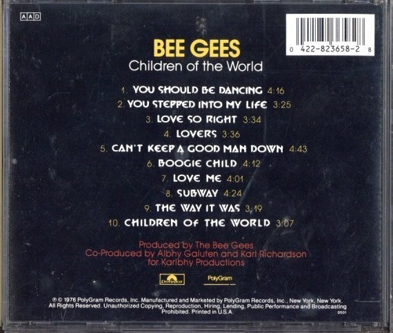 即決・送料無料(2点で)◆ビー・ジーズ Bee Gees◆Children of the World◆You Should Be Dancing Boogie Child Love So Right◆(a9988)_画像2