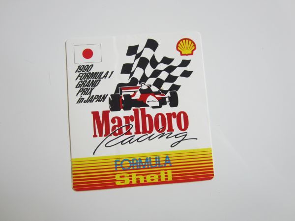 Marlboro マルボロ レーシング フォーミラ1 1990 Shell チェッカーフラッグ ステッカー/デカール 自動車 バイク オートバイ スポンサー S87_画像3