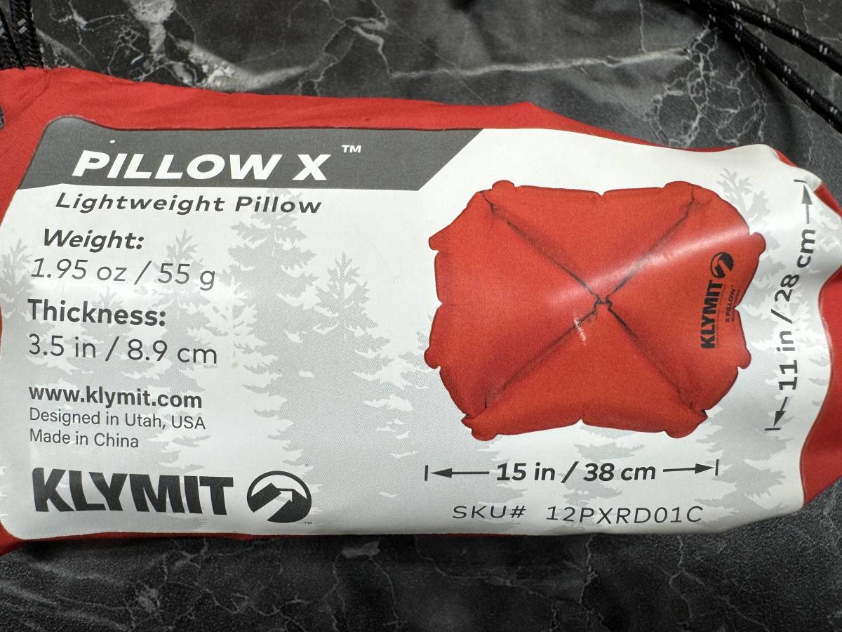 【未使用/アウトドア用品】KLYMIT PILLOW X クライミット ピロー エア枕_画像2