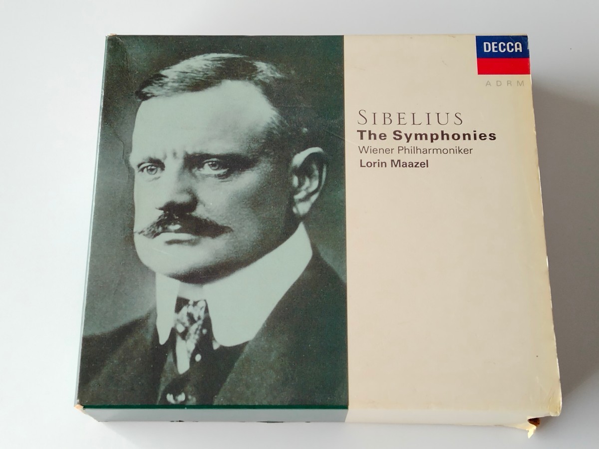 【91年独盤/3CD BOX】JEAN SIBELIUS / The Symphonies No.1~7 Wiener Philharmoniker/ Lorie Maazel DECCA 430 778-2 シベリウス,マゼール_画像2