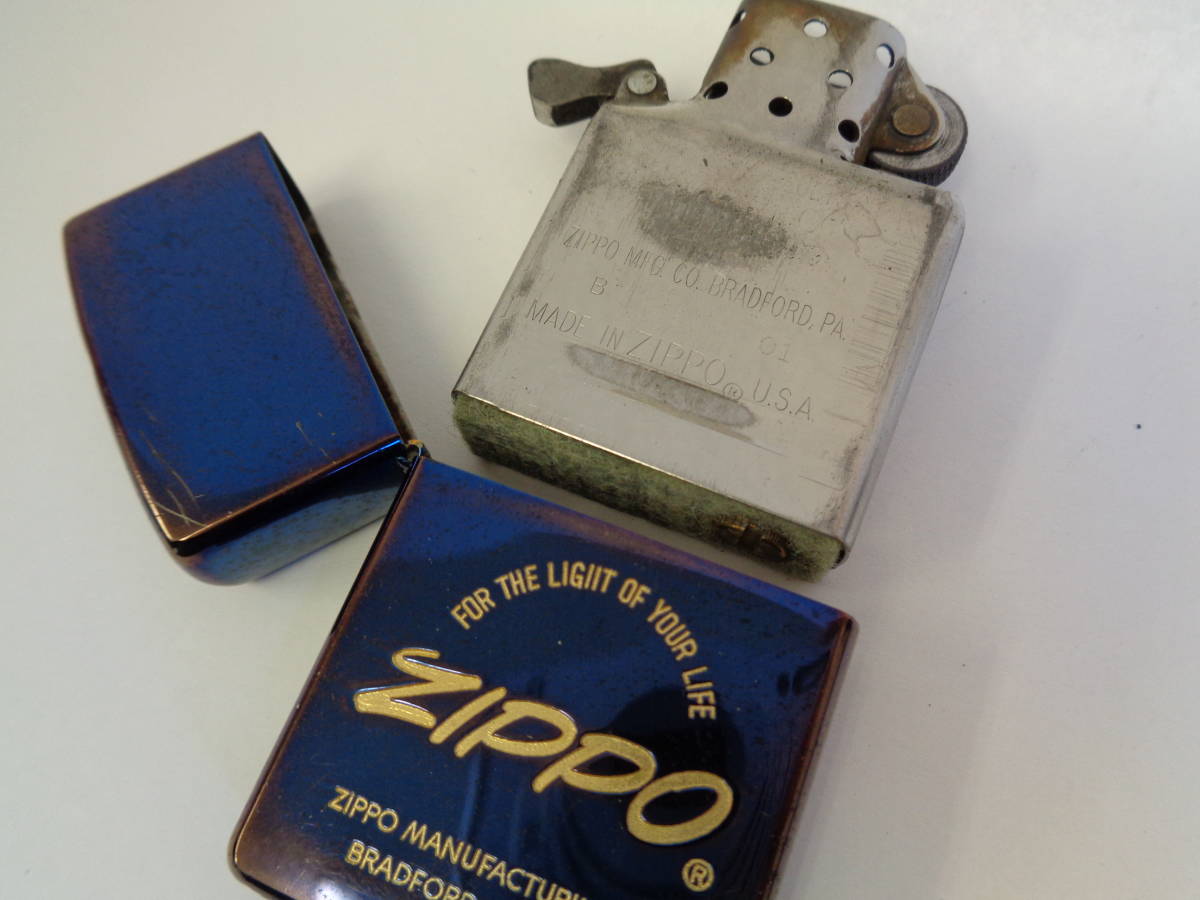 ZIPPO ジッポ FOR THE LIGHT OF YOUR LIFE 底面刻印 H 01 喫煙具 オイルライター 中古品 管理ZI-79-LP-6_画像5