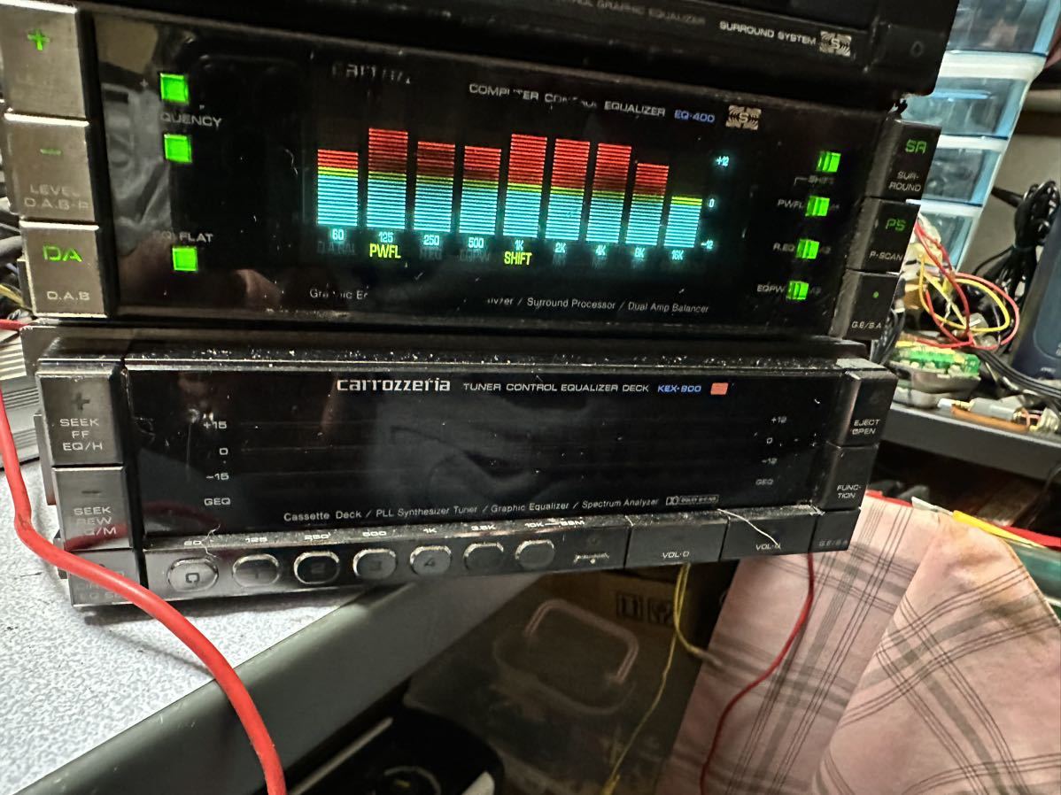 carrozzeria　パイオニア PIONEER カセットデッキ KEX-900 イコライザー EQ-400 セット カロッツェリア 当時物 旧車に_画像6