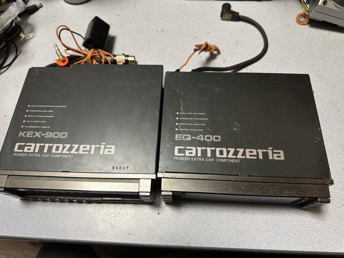 carrozzeria　パイオニア PIONEER カセットデッキ KEX-900 イコライザー EQ-400 セット カロッツェリア 当時物 旧車に_画像2