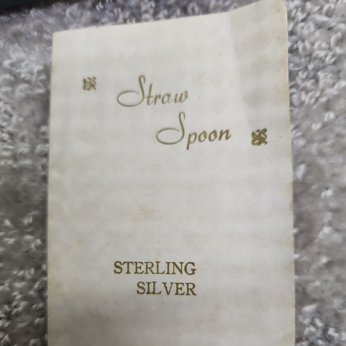 N3. 銀製 ストロースプーン Sterling 950 SILVER (検 STERLING スターリング シルバー 925 純銀 900 800 貴金属 銀食器 カトラリー 刻印_画像4