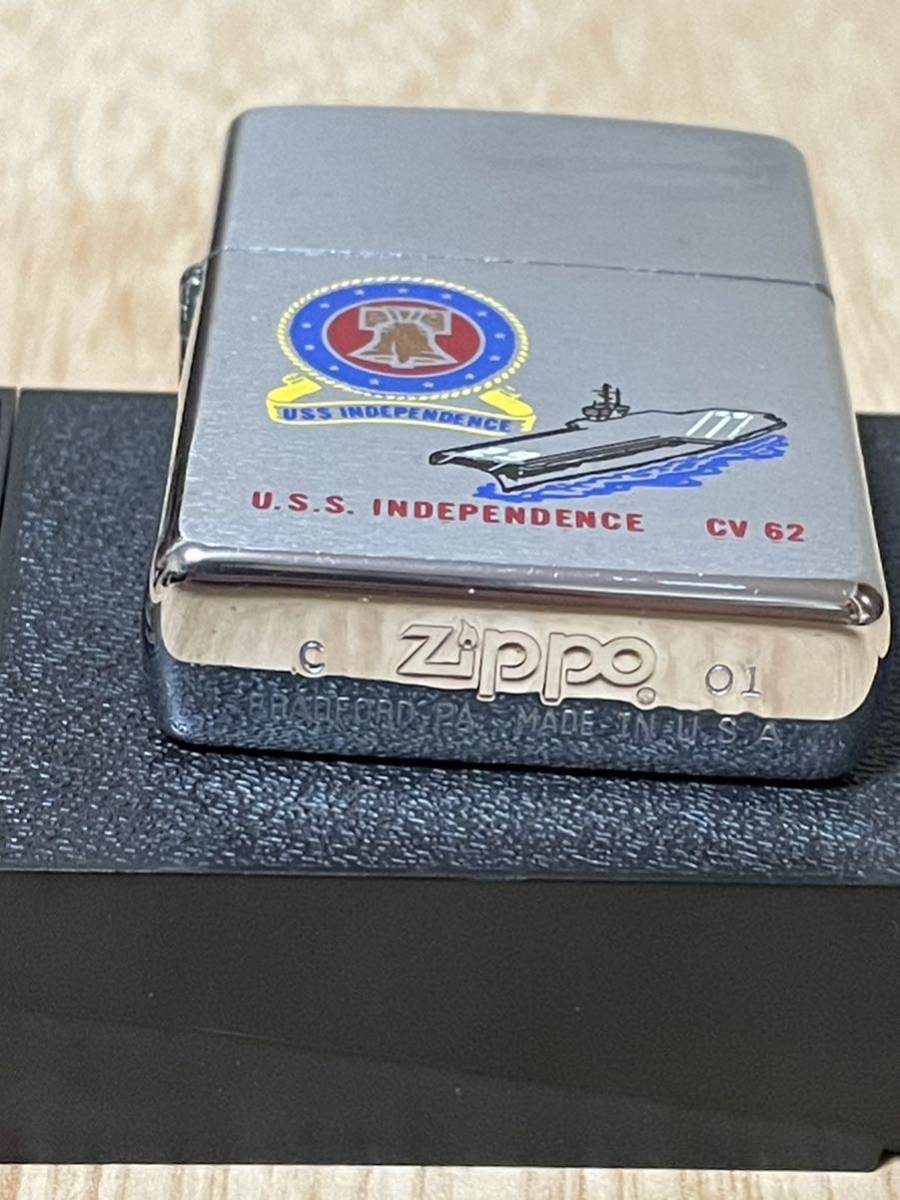  America navy empty . in te pen tens(CV-62 INDEPENDENCE) Zippo lighter unused 