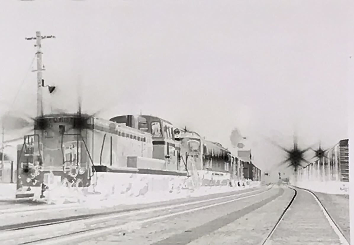 古い鉄道写真 ネガフィルム 『草津線集電回送（DE10+EF15）』EF15172 DE101162 昭和 電車 120403の画像7