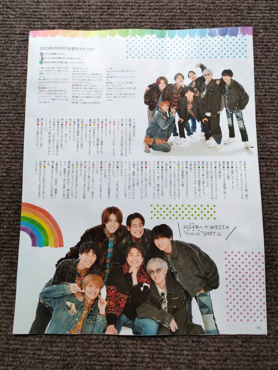 月刊TVガイド　2024年2月号　A.B.C-Z　WEST.　切り抜き　テレビガイド_画像4