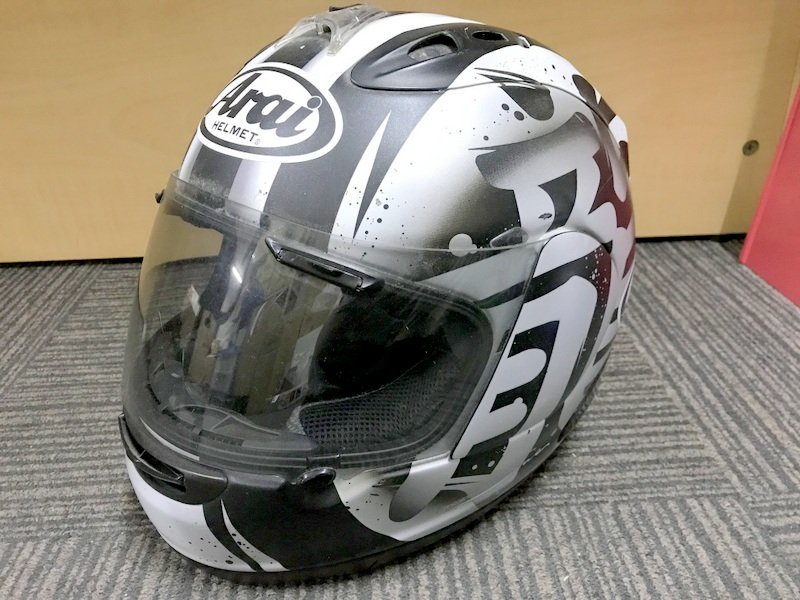 Arai HELMET SNELL RX-7 RR5 フルフェイスヘルメット ホワイト 57 58cm アライ 1円~　S2586_画像1