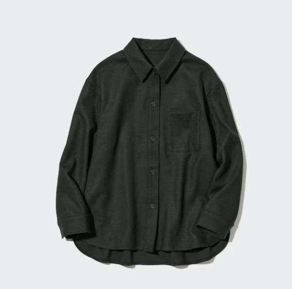 3XLサイズ【迅速対応】ブラッシュドジャージーシャツジャケット セットアップ可能 ユニクロ 長袖シャツ 450534_画像1