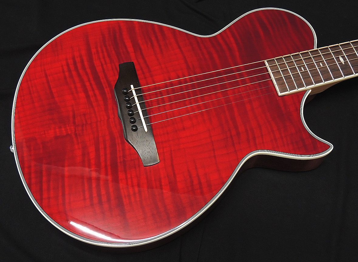 ARIA APE-100 SR light trunk electric acoustic guitar electric acoustic guitar side sound hole Fishman see-through red 