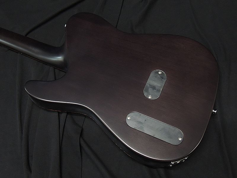 SCHECTER OL-FL-P STBK シェクター 薄胴 アコースティックギター Fホール エレアコ サテン ブラック テレキャスシェイプ パッシブ仕様_画像6