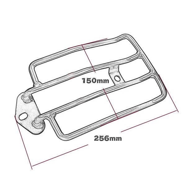 ハーレーダビッドソン 04~15年式 XL883 1200 X48 バッグキャリア 荷物棚 荷物ブラケット テールラゲッジ Rack WJ01 (ブラック) 新品_画像3