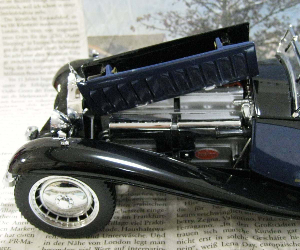 ★フランクリンミント*1/24*1930 Bugatti Royale Coupe Napoleon ブラック/ブルー_画像6