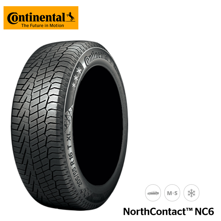 送料無料 コンチネンタル スタッドレスタイヤ Continental NorthContact NC6 225/60R18 104T XL 【2本セット 新品】