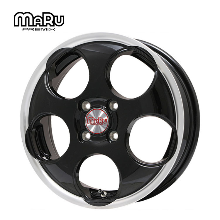 送料無料 プレミックス MARU 5J-16 +45 4H-100 (16インチ) 4H100 5J+45【4本セット 新品】