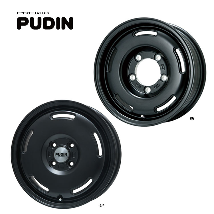 送料無料 プレミックス PUDIN 4.5J-14 +45 4H-100 (14インチ) 4H100 4.5J+45【4本セット 新品】_画像1