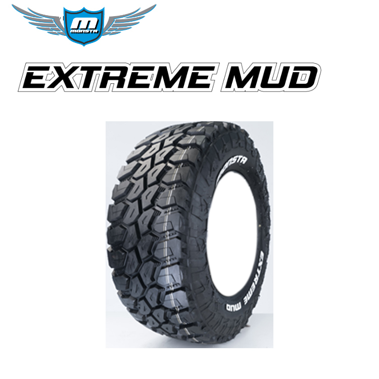 送料無料 モンスタタイヤ マッドテレーン MONSTA TYRES EXTREME MUD エクストリーム マッド LT35/x12.5R20 121Q LT RWL 【1本単品 新品】_画像1