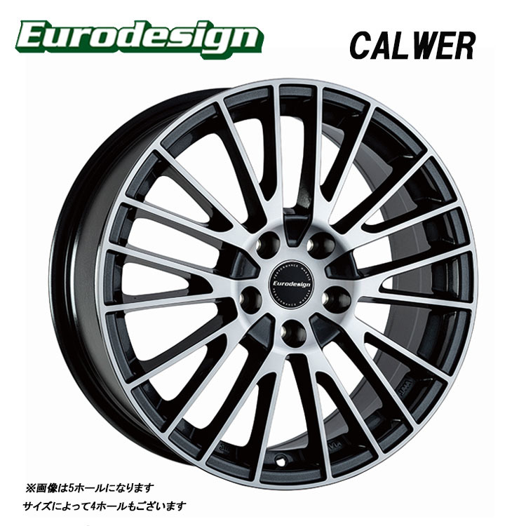 送料無料 阿部商会 Eurodesign CALWER 6.5J-16 +33 5H-112 (16インチ) 5H112 6.5J+33【4本セット 新品】