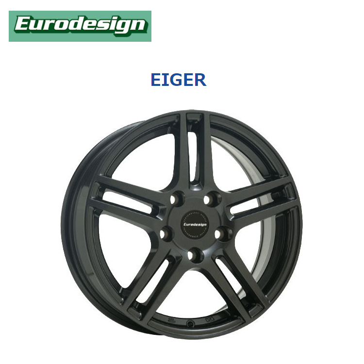 送料無料 阿部商会 Eurodesign EIGER 8J-18 +30 5H-120 (18インチ) 5H120 8J+30【2本セット 新品】_画像1