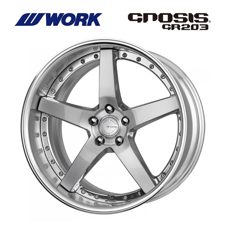 送料無料 ワーク GNOSIS GR203 FULL REVERSE DEEP RIM Odisk 9.5J-19 +65～3 5H-100 (19インチ) 5H100 9.5J+65～3【4本セット 新品】