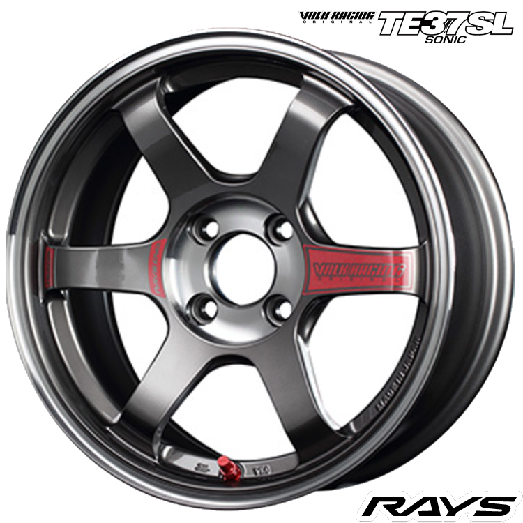 送料無料 レイズ VOLK RACING TE37 SONIC SL 6J-16 +41 4H-100 (16インチ) 4H100 6J+41【1本単品 新品】_画像1