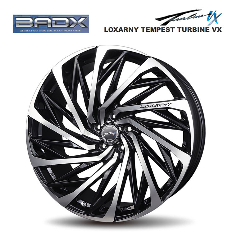 送料無料 バドックス LOXARNY TEMPEST TURBINE VX 7.5J-18 +48 5H-100 (18インチ) 5H100 7.5J+48【1本単品 新品】_画像1