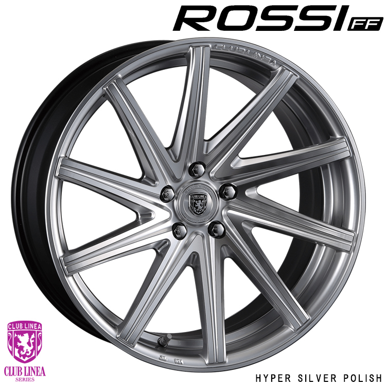 送料無料 クラブリネア ROSSI FF 8.5J-20 +33 5H-114.3 (20インチ) 5H114.3 8.5J+33【2本セット 新品】_画像1