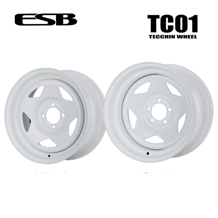 送料無料 ESB CLS TC01 TECCHIN WHEEL 7J-15 +35 4H-100 (15インチ) 4H100 7J+35【2本セット 新品】_画像1