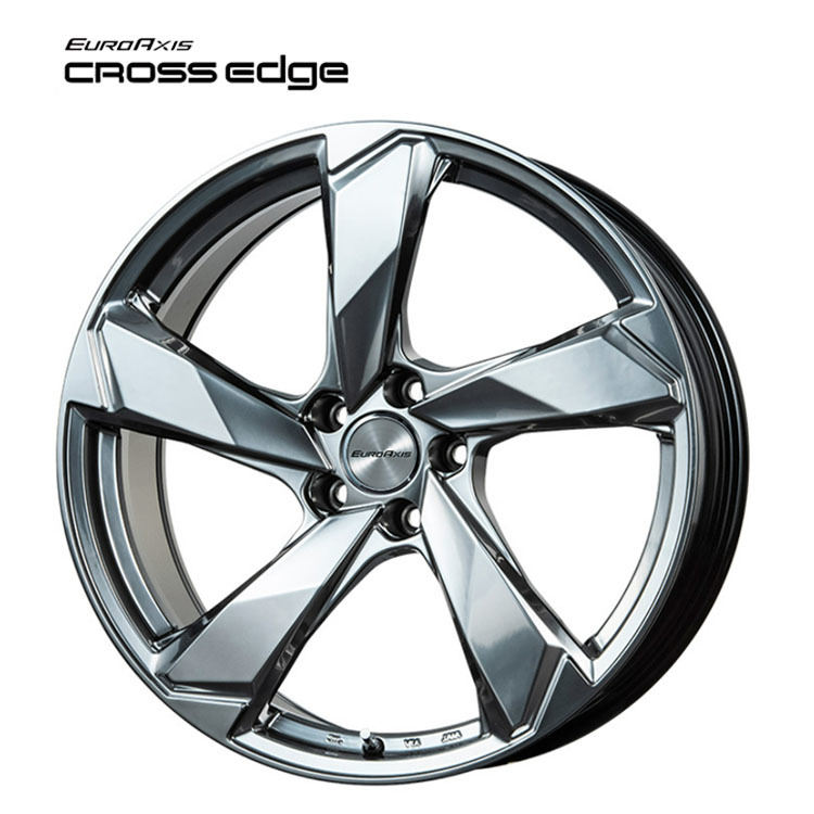 送料無料 ユーロアクシス CROSS Edge 7J-18 +45 5H-112 (18インチ) 5H112 7J+45【2本セット 新品】