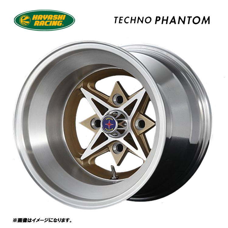 送料無料 ハヤシレーシング TECHNO PHANTOM 12J-14 －62 4H-114.3 (14インチ) 4H114.3 12J－62【2本セット 新品】_画像1