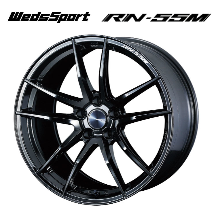 送料無料 ウェッズ WedsSport RN-55M 9.5J-18 +38 5H-114.3 (18インチ) 5H114.3 9.5J+38【1本単品 新品】