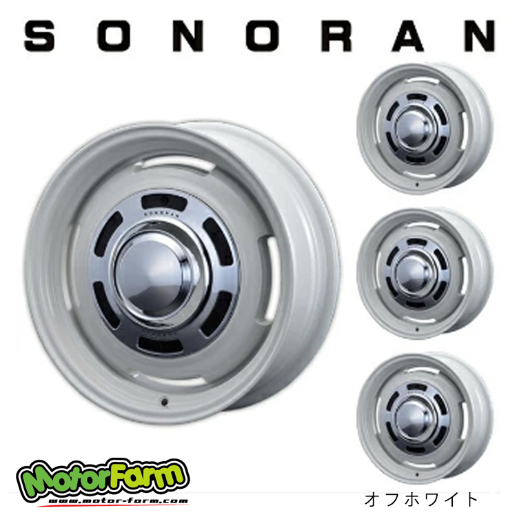 送料無料 モーターファーム SONORAN 6J-15 +32 4H（9H）-108 (15インチ) 4H（9H）108 6J+32【4本セット 新品】_画像1