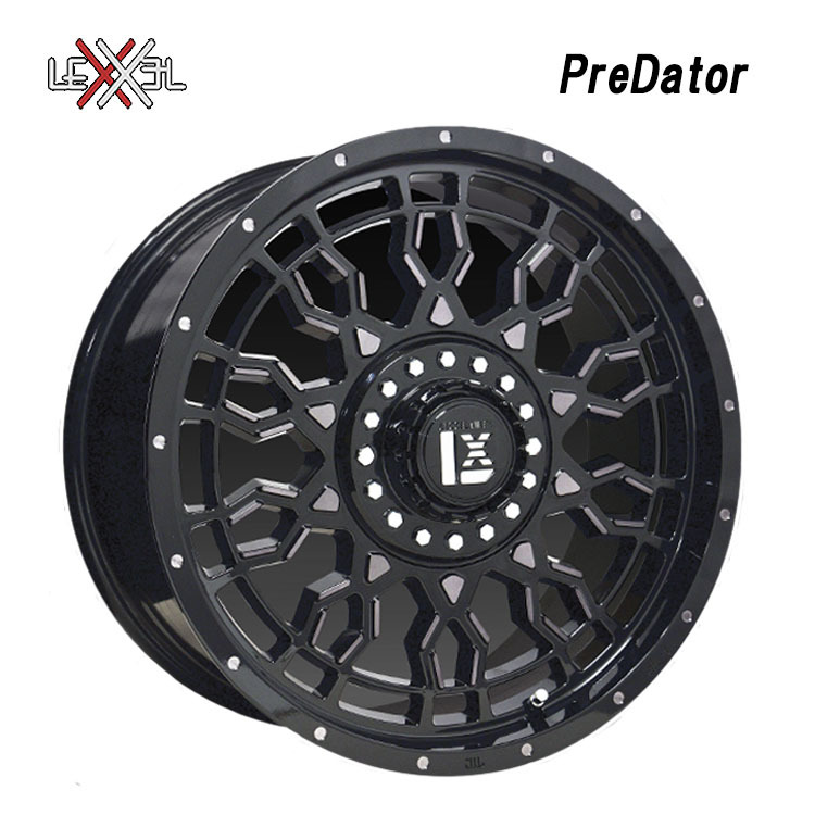 送料無料 オフビート LEXXEL PreDator for offroad style 8.5J-18 +25 6H-139.7 (18インチ) 6H139.7 8.5J+25【2本セット 新品】