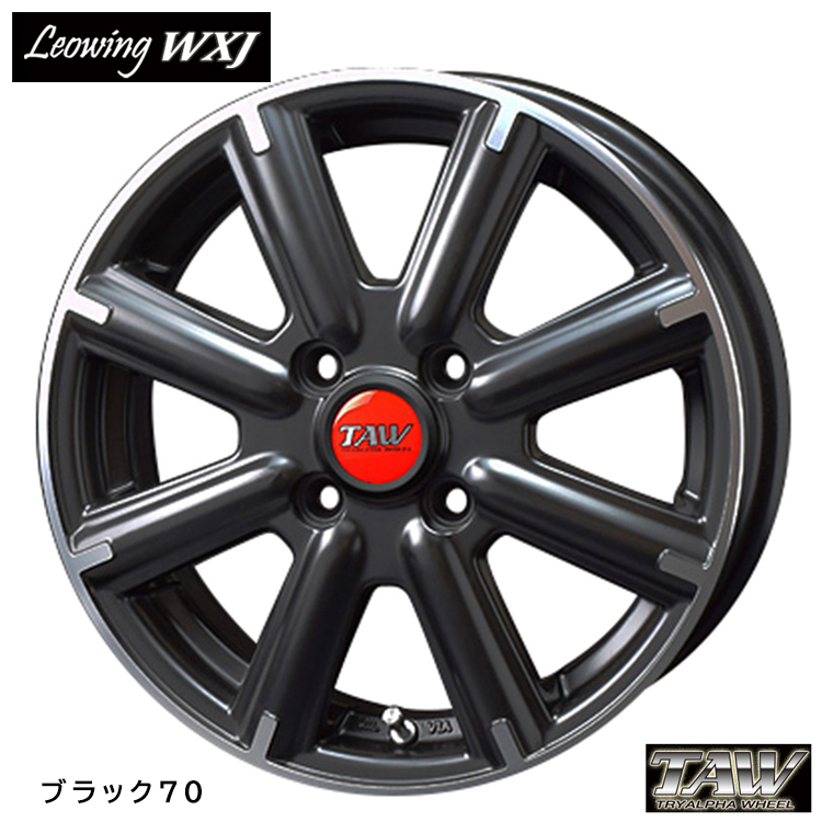 送料無料 トライアルファ TAW Leowing WXJ 4B-12 +43 4H-100 (12インチ) 4H100 4B+43【4本セット 新品】_画像1