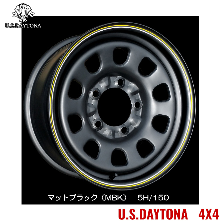 送料無料 トラストジャパン RED LINE U.S.Daytona 4x4 5.5J-16 +20 5H-139.7 (16インチ) 5H139.7 5.5J+20【1本単品 新品】_画像1