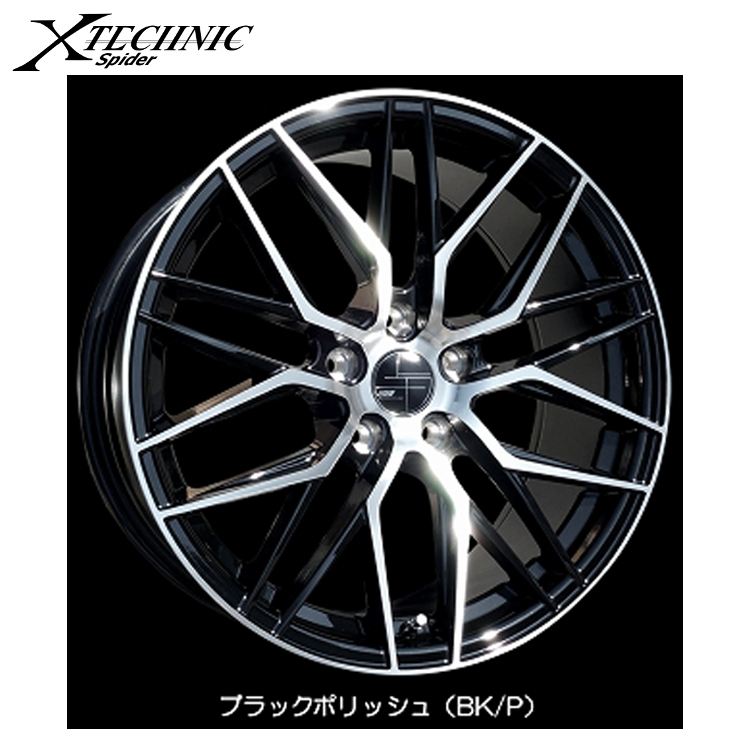 送料無料 トラストジャパン X-TECHNIC Spider 9J-18 +35 5H-114.3 (18インチ) 5H114.3 9J+35【2本セット 新品】