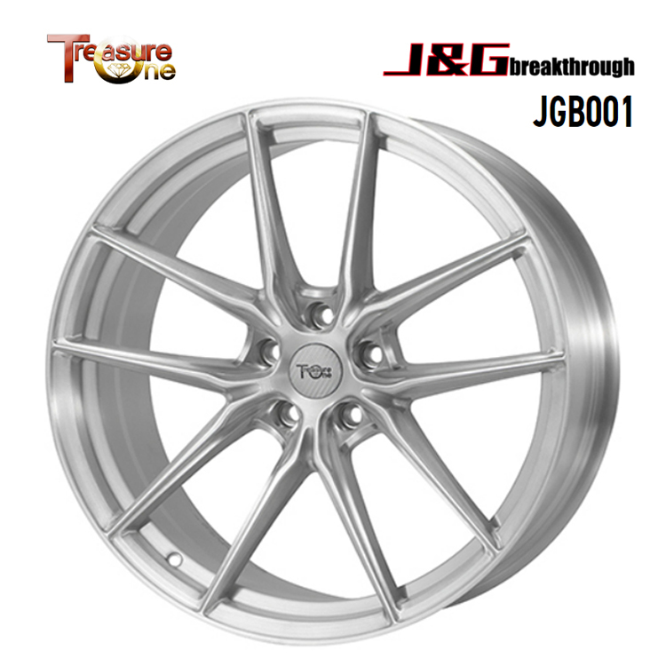 送料無料 トレジャーワン J&G breakthrough JGB001 8J-19 +45 5H-112 (19インチ) 5H112 8J+45【2本セット 新品】_画像1