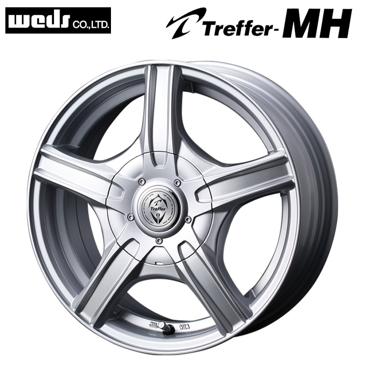 送料無料 ウェッズ Treffer-MH 5.5J-14 +43 8H-100・114.3 (14インチ) 8H100・114.3 5.5J+43【1本単品 新品】_画像1